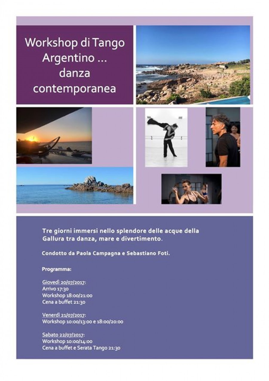 Workshop di Tango argentino danza contemporanea