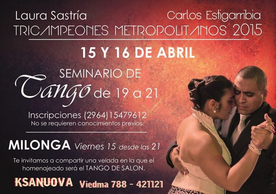 Seminario de tango con los Tricampeones Metropolitanos 2015