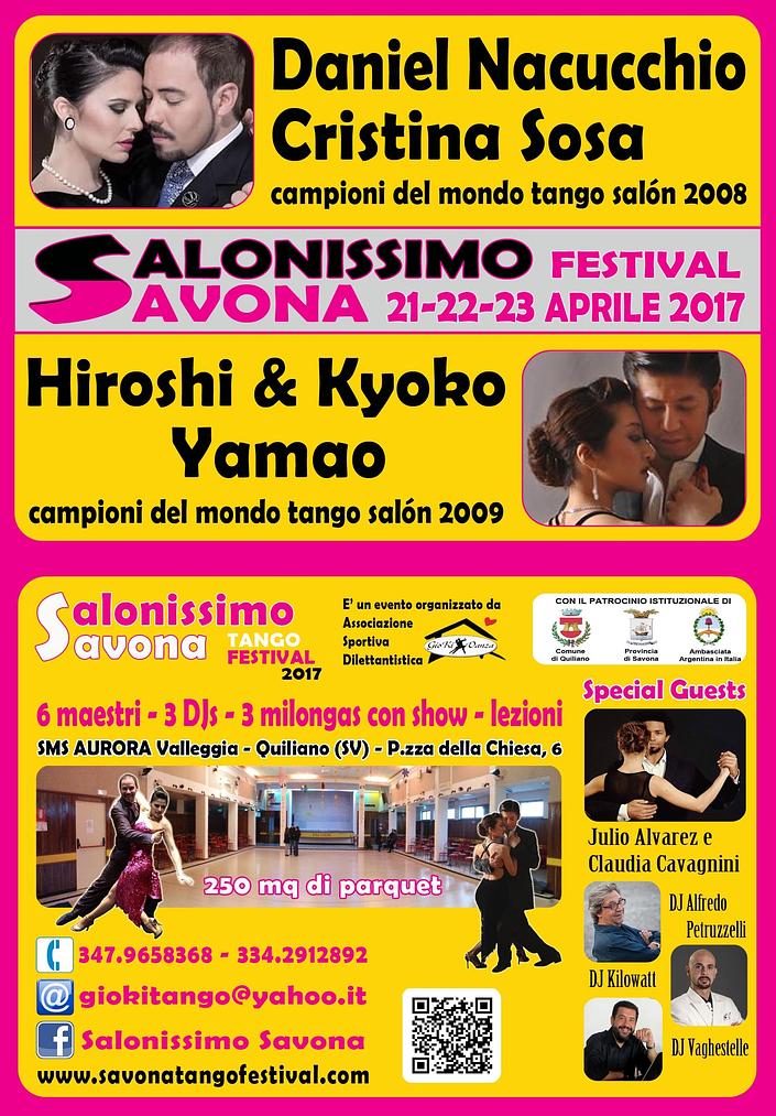 flyer image for Salonissimo Savona Tango Festival 2017