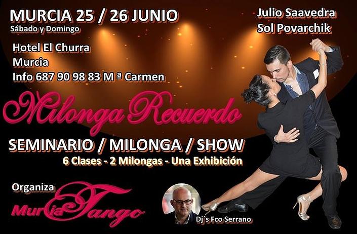 flyer image for Seminario Milonga Show especial fin de curso 2015-16