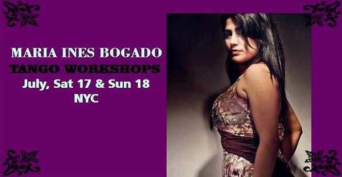 flyer image for Maria Ines Bogado Tango Workshops in NYC