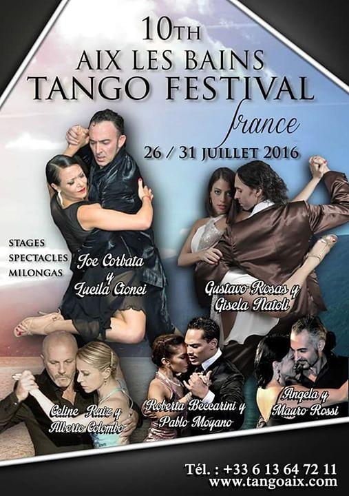 flyer image for 10th Aix Les Bains Tango Festival