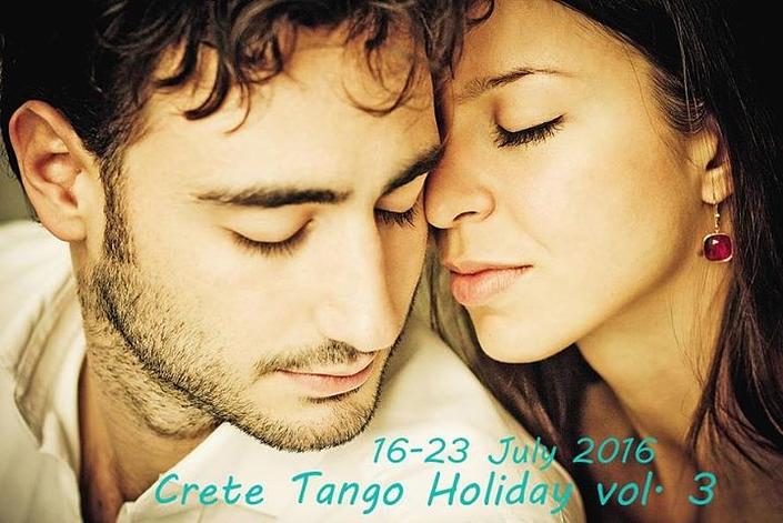 flyer image for Fausto Stephanie Crete Tango Holiday