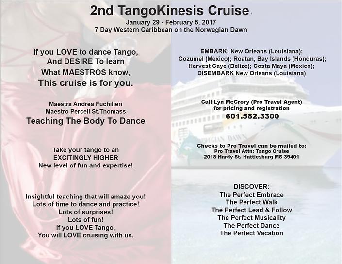 flyer image for TangoKinesis 2017 Cruise