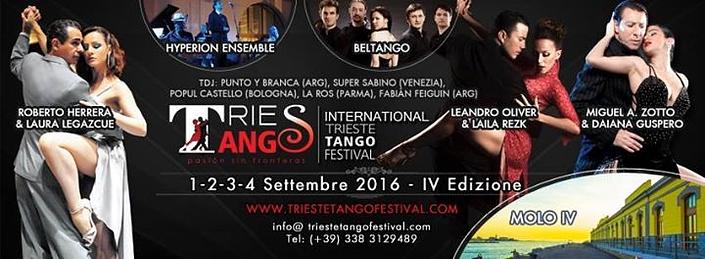 flyer image for IV International Trieste Tango Festival
