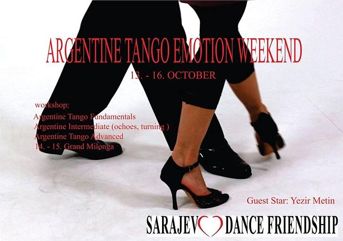 flyer image for Argentine TANGO emotion weekend