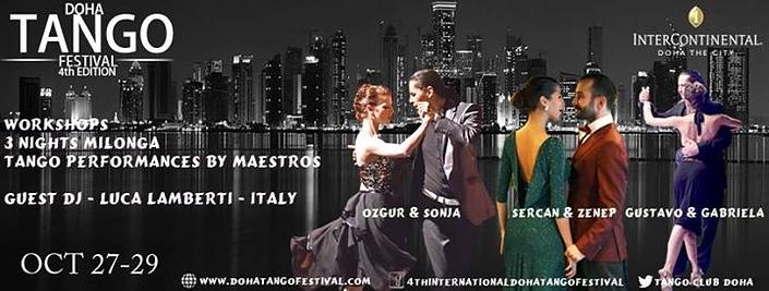 flyer image for 4th International Tango Festival Doha 2016