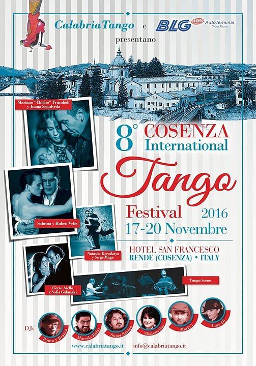 flyer image for 8 Cosenza International Tango Festival