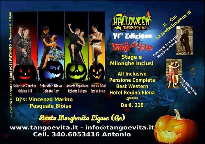 flyer image for VI Halloween Tango Festival