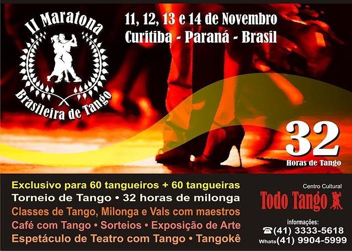 flyer image for II Maratona Brasileira de Tango