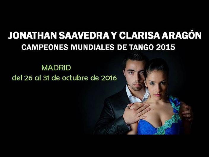 flyer image for Jonathan Saavedra y Clarisa Aragon en Madrid