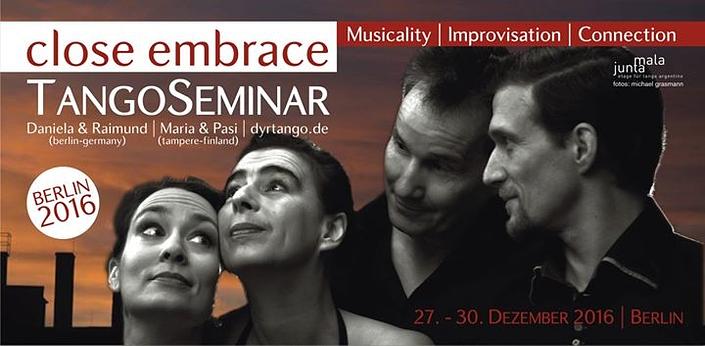 flyer image for Close embrace TangoSeminar