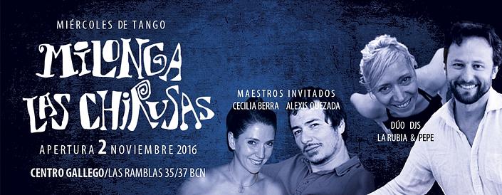 flyer image for Milonga Las Chirusas