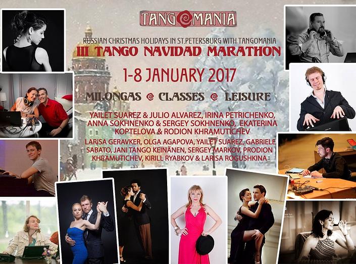 flyer image for III Tango Navidad Marathon
