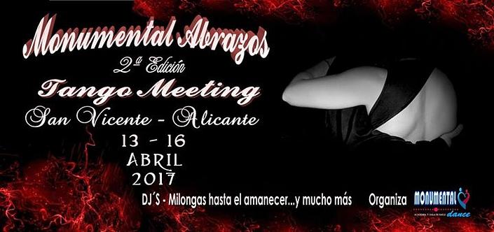 flyer image for Monumental Abrazos Tango Meeting
