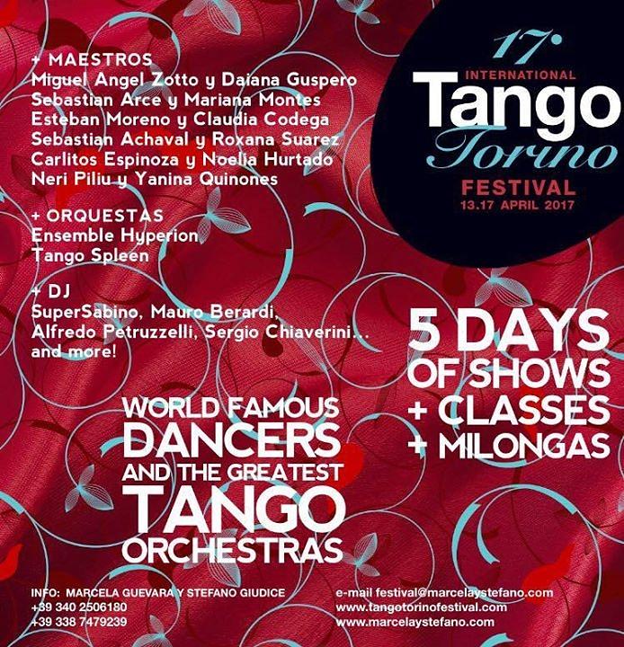 flyer image for Tango Torino Festival