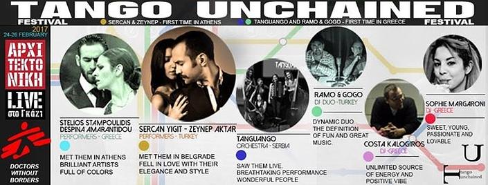 flyer image for 1st Tango Unchained international festival