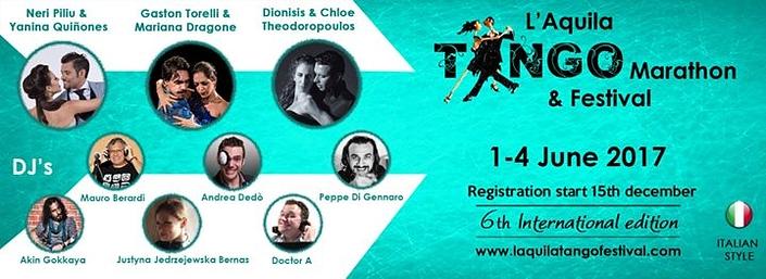 flyer image for International L Aquila Tango Marathon Festival