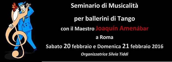 flyer image for Seminario di Musicalita per ballerini di tango