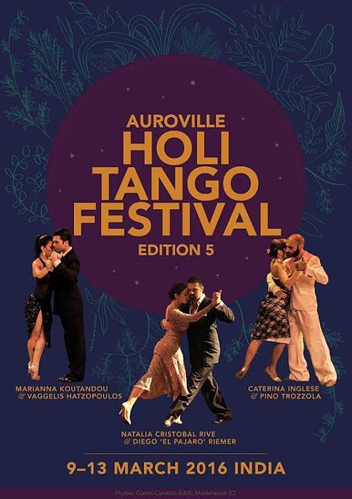 flyer image for Auroville Holi Tango Festival
