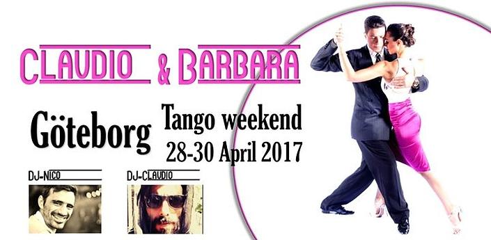 flyer image for Maldito Tango Weekend with Claudio Barbara April 28 30 2017