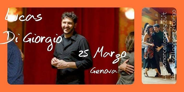 flyer image for Genova 25 Marzo WorkshopTango con Lucas Di Giorgio