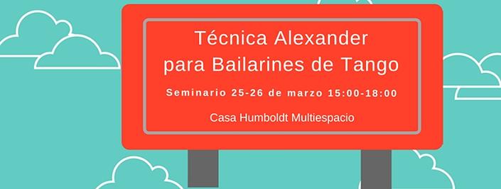 flyer image for Seminario Introductorio de Tecnica Alexander para Bailarines