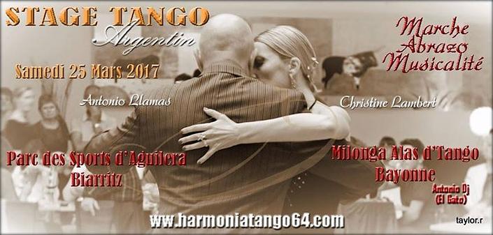 flyer image for Stage Tango Argentin a BIarritz