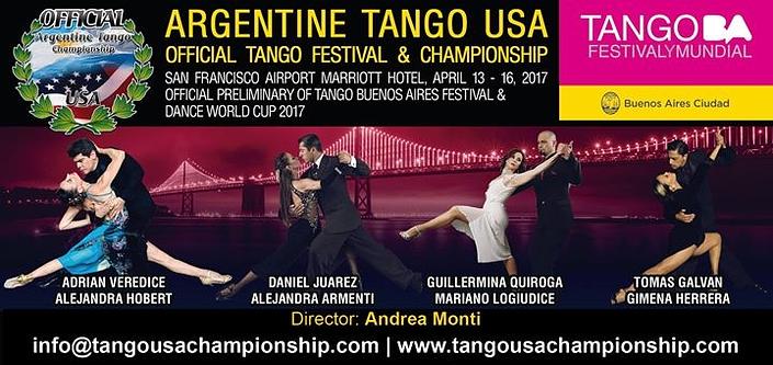 flyer image for ATUSA Argentine Tango USA Official Festival USA Championship