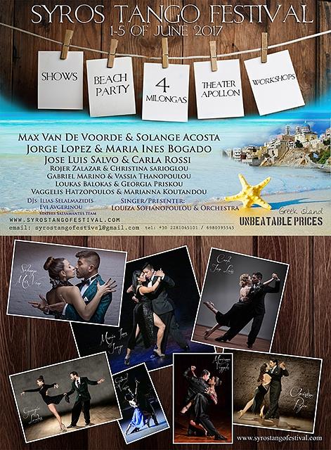 flyer image for Syros Tango Festival