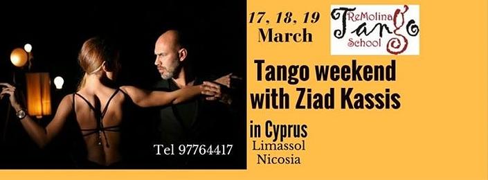 flyer image for Cyprus Tango weekend with Ziad Kassis