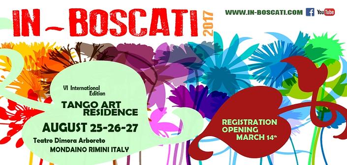 flyer image for IN-BOSCATI tango art residence 2017