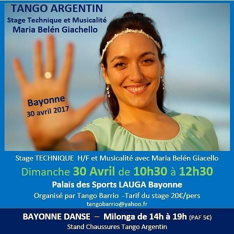 flyer image for Stage Tango Techniques H F et Musicalite
