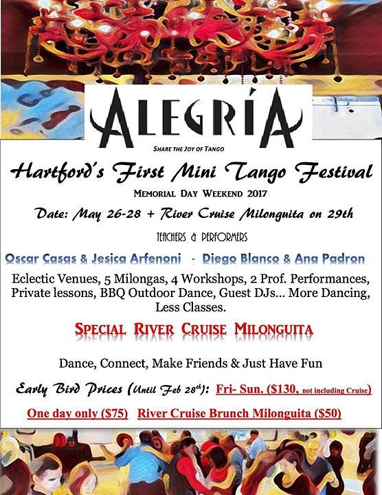 flyer image for Alegria Mini Tango Festival