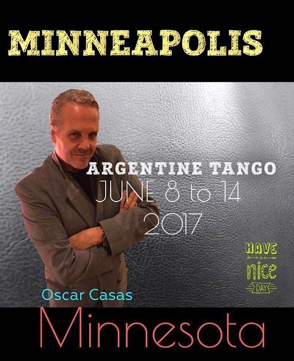 flyer image for Oscar Casas Tango Week in Minnesota