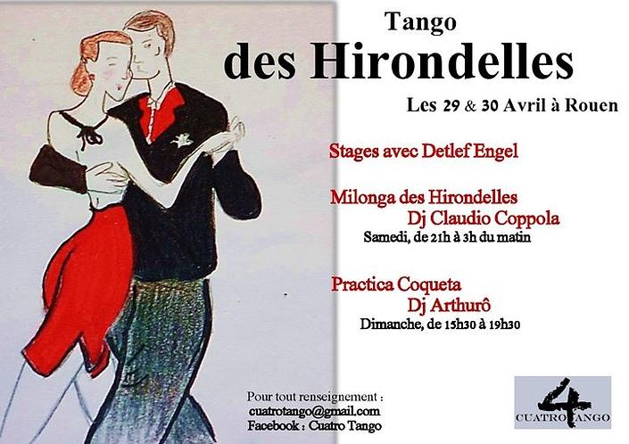 flyer image for Week end des Hirondellles Tango a Rouen