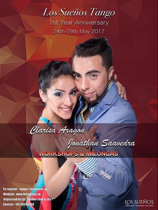 flyer image for Los Suenos Tango Studio 1st Anniversary Tango weekend
