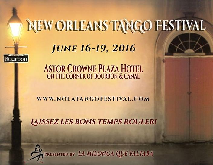 flyer image for New Orleans Tango Festival
