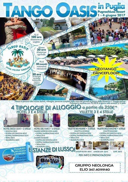 flyer image for Pugnochiuso tango holidays TangoOasis