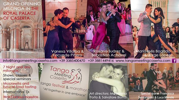 flyer image for Tango Meeting Caserta Grand gala milonga Reggia di Caserta