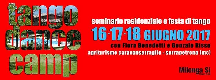 flyer image for Tango Dance Camp Seminario residenziale e festa Milonga Si