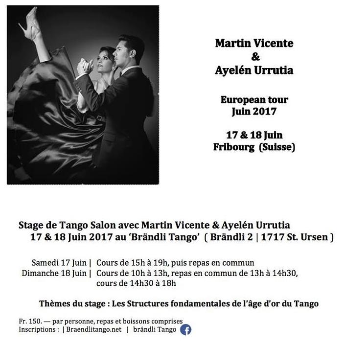 flyer image for Stage de Tango Salon