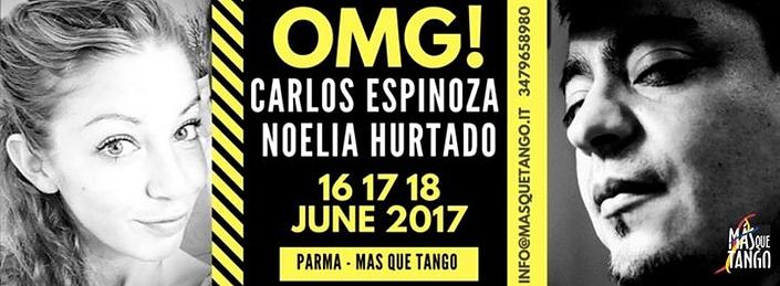 flyer image for Carlitos Espinoza e Noelia Hurtado at MasQueTango