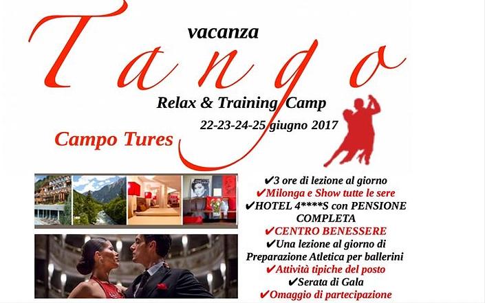 flyer image for Tango Relax Training Camp Campo Tures