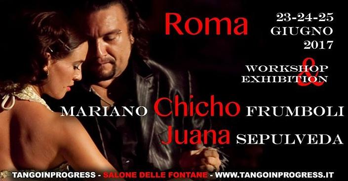 flyer image for MARIANO CHICHO FRUMBOLI JUANA SEPULVEDA WORKSHOP A ROMA
