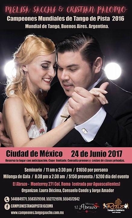 flyer image for Gira de Campeones MELISA SACCHI Y CRISTIAN PALOMO CDMX