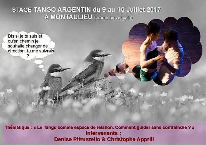 flyer image for Stage Tango Argentin au coeur de la nature