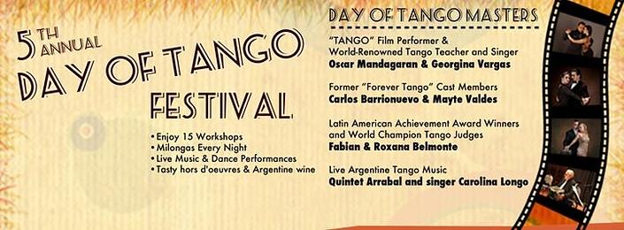 flyer image for 5th Annual Day of Tango Festival