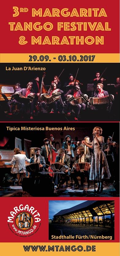 flyer image for 3rd Margarita Tango Festival and Marathon