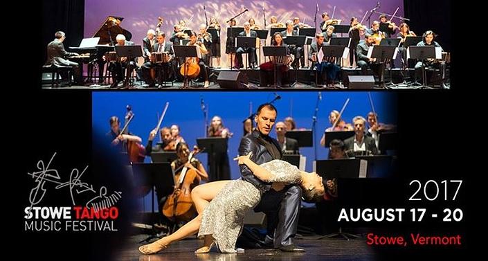 flyer image for 2017 Stowe Tango Music Festival